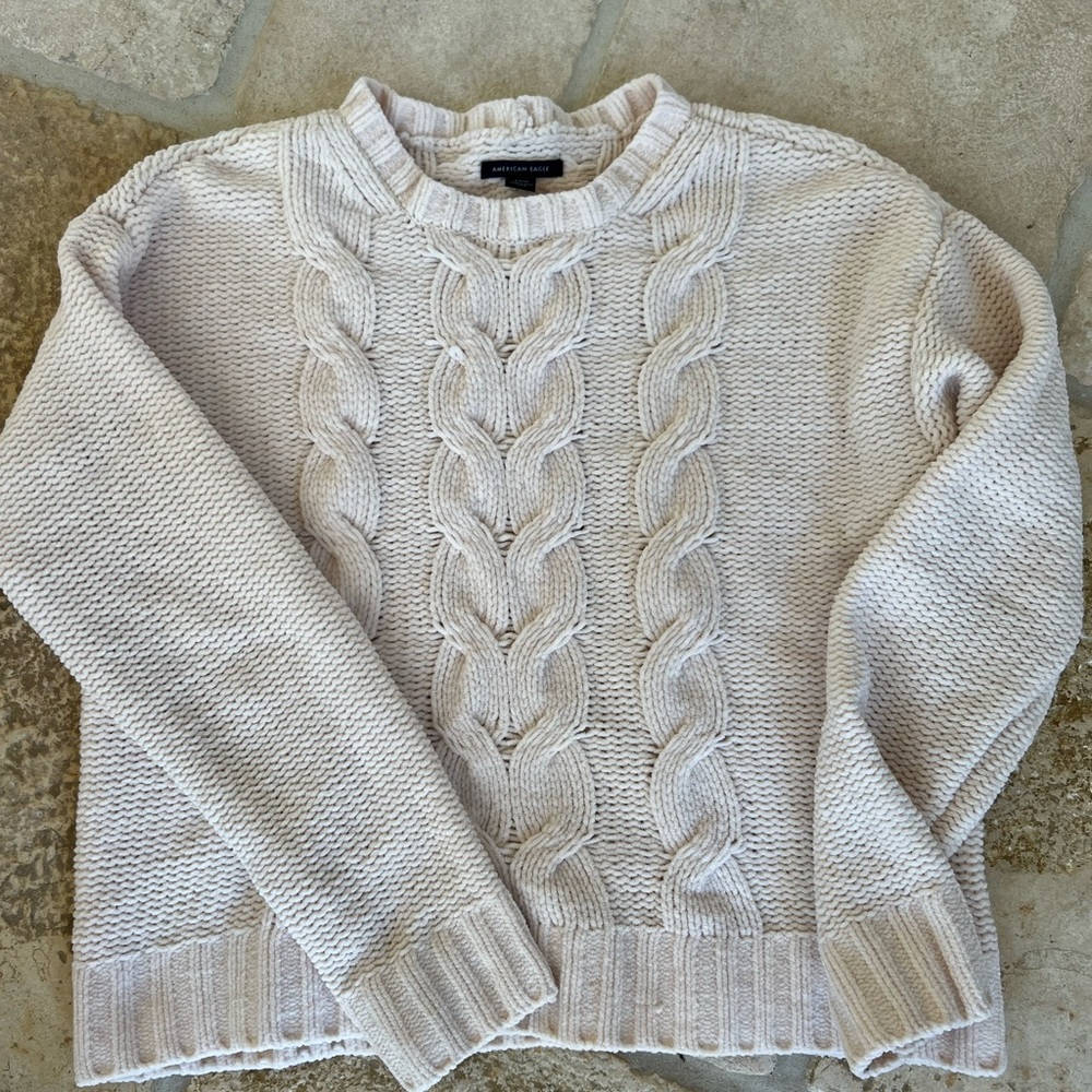 American Eagle cream sweater